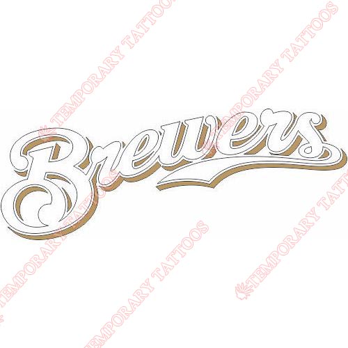 Milwaukee Brewers Customize Temporary Tattoos Stickers NO.1707